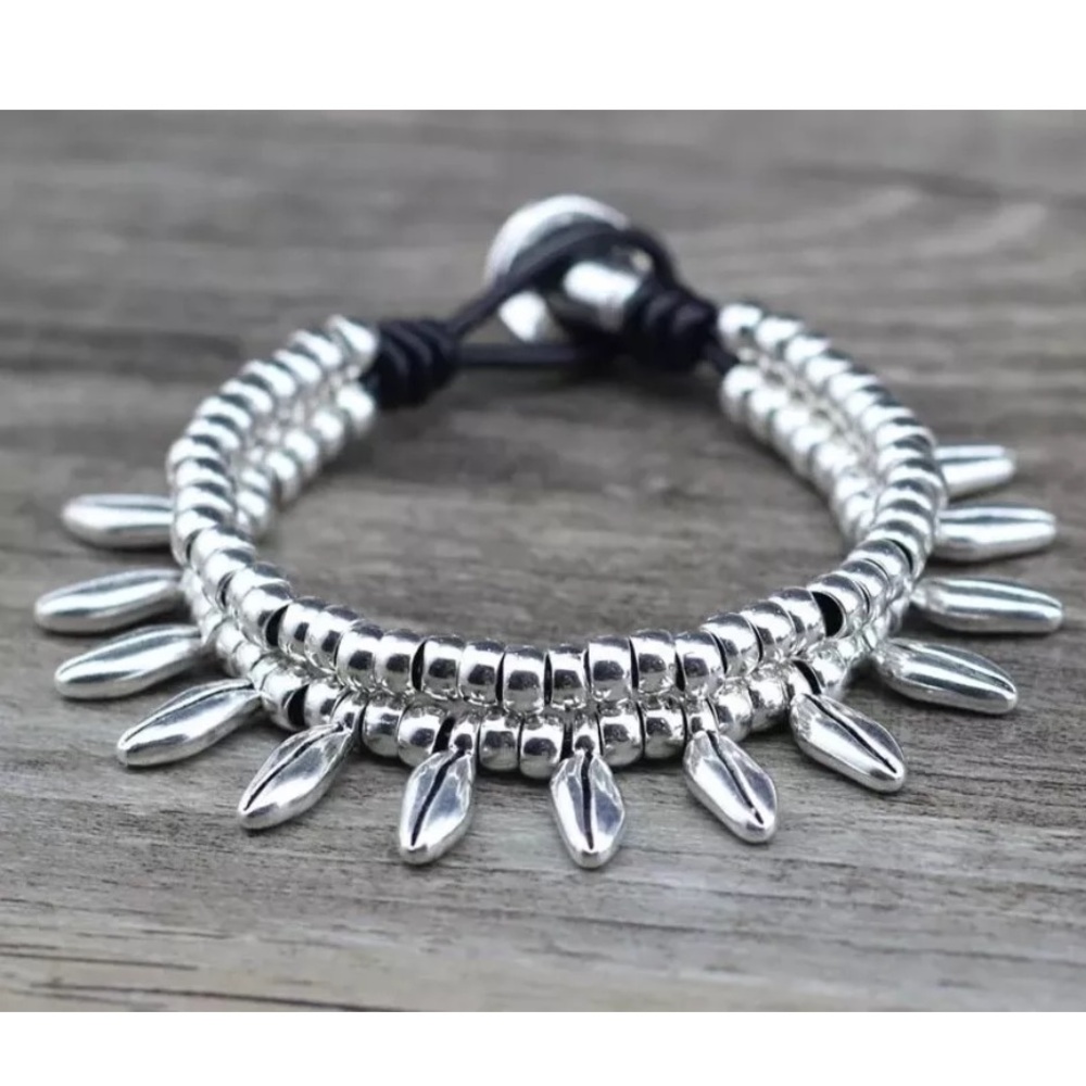 CACAO • Boho bracelet • Silver plated
